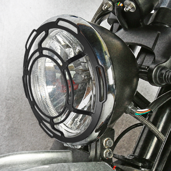 Accessoire grille phare moto scrambler