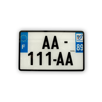 Accessoire 1 plaque immat.blanc 210x130mm